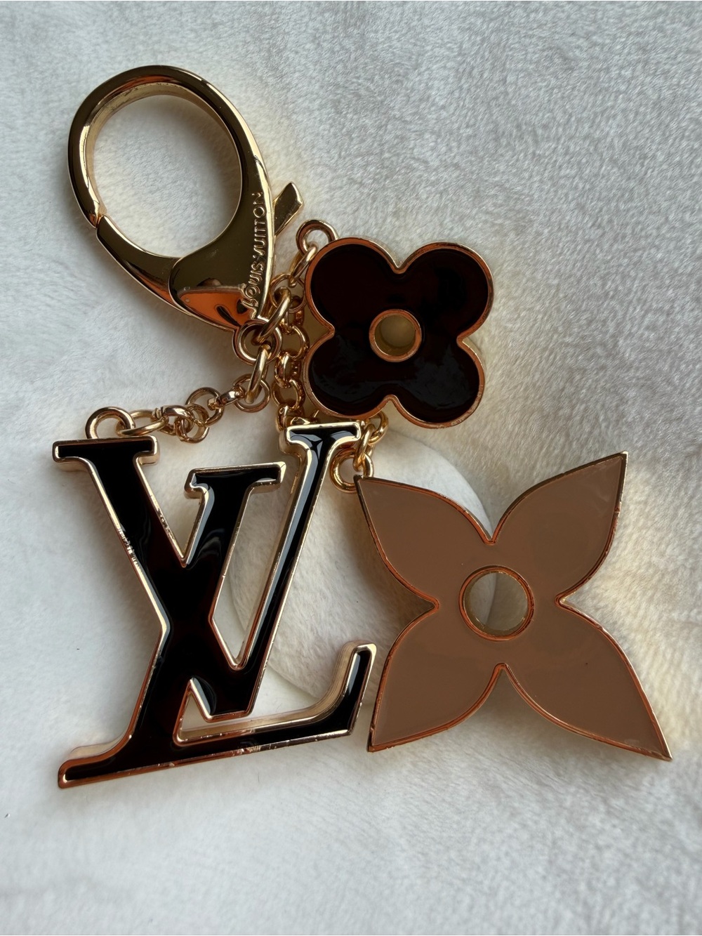 Gold Tone Fashion Bag Charm Keychain Statement Accessory New